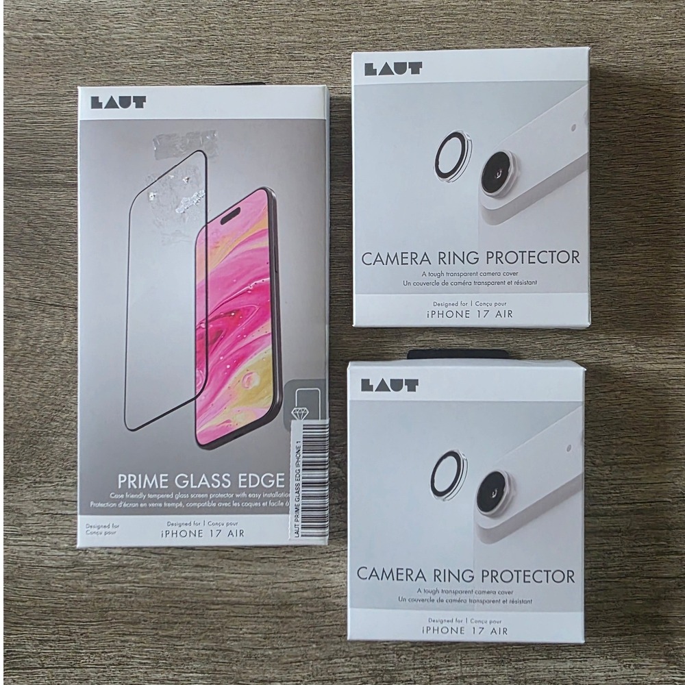 Laut iPhone 17 Air Prime Glass Edge Screen Protector & 2 Camera Ring Protectors